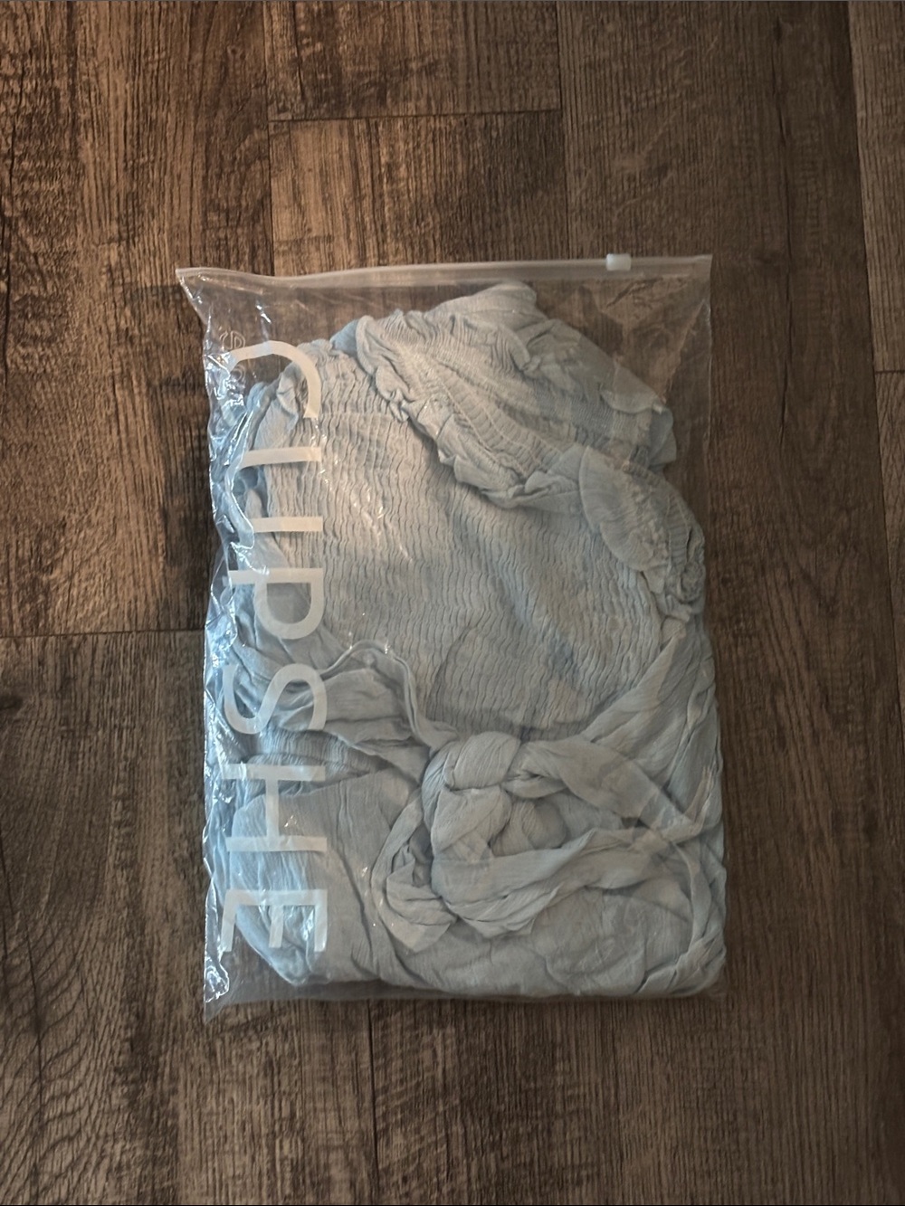 Cupshe Strapless Smocked Beach Dress - Light Blue - Size Large